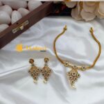 Designer Floral Short Neck Set - Image 3