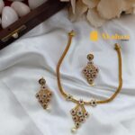 Designer Floral Short Neck Set - Image 2
