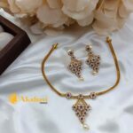 Designer Floral Short Neck Set