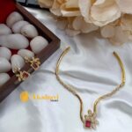 Italian Floral Designer Short Neck Set - Image 2