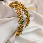 Antique Kemp Green Stone Floral - Image 3