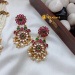 Chakra Pendant in 8 Layer Pearl Mala Long Neck Set - Image 4
