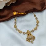 Lakshmi with Peacock Short Neck Set - Image 3