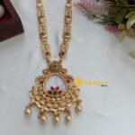 Marbel Kundan Long Neck Set - Image 4