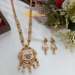Marbel Kundan Long Neck Set