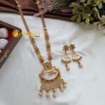 Marbel Kundan Long Neck Set