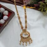 Marbel Kundan Long Neck Set - Image 4