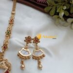 Marbel Kundan Long Neck Set - Image 2
