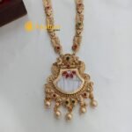 Marbel Kundan Long Neck Set - Image 4