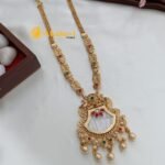 Marbel Kundan Long Neck Set - Image 3