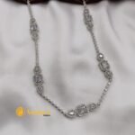 AD Designer Short Neck Set Silver Polish - Image 2