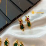 Kerala Traditional Green Nagapadam Long Neck Set - Image 3