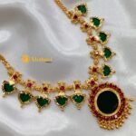 Kerala Leaf Short Necklace 5s - Image 3