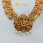 Lakshmi Coin with Peacock Long Neck Set - Image 2