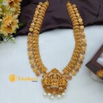 Lakshmi Coin with Peacock Long Neck Set - Image 3