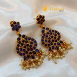 Peacock 3 Layer Pearl Mala Choker Set - Image 3