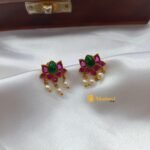 Lotus Earrings screw Back - Image 2