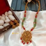 Coral Lakshmi with 3 Layer Beads Chain with Amla B