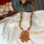 Coral Lakshmi with 3 Layer Beads Chain with Amla B - Image 4