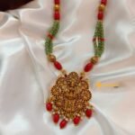 Coral Lakshmi with 3 Layer Beads Chain with Amla B - Image 3