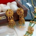 Lakshmi Pendant with 3 Layer Beads mala with Peaco - Image 2