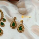 Jyothika's Emerald Short Neck Set - Image 3