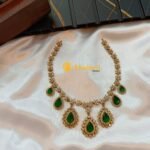 Jyothika's Emerald Short Neck Set - Image 2