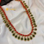 Coral Thilak Long Neck Set - Image 2