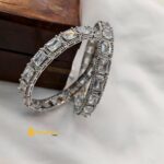 Cubic Silver White Stone Bangles - Image 2