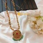 Chakra Floral Pendant with Long Amla Ball Mala Lon - Image 2