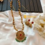 Chakra Floral Pendant with Long Amla Ball Mala Lon