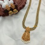 Antique Lakshmi Green 2 Layer Haram