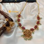 Lakshmi Lotus Short Neck Set With Beads