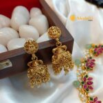 Lakshmi Lotus Short Neck Set With Beads - Image 2
