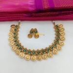 Antique Lakshmi Ganesha Short Neckset - Image 2