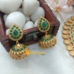 Antique Peacock Green Short Neckset - Image 2