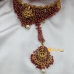 Lakshmi & Peacock Choker set with Tikka - Image 4