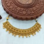 Antique Lakshmi With Golden Balls Choker Set - Image 2