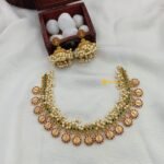 Lakshmi with Pearls Short Neck Set