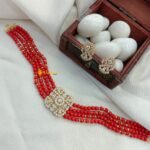 AD Coral Pearl Choker Set