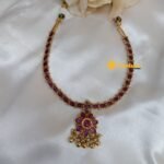 Ruby Kundan Traditional Short Neck Set - Image 3