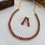 Oval Kemp Ruby Short Neck Set
