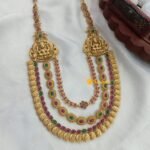 Lakshmi Mugappu 3 Layer Long Neck Set - Image 3