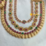 Lakshmi Mugappu 3 Layer Long Neck Set - Image 5