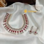 Fancy White Ruby Short Neck Set