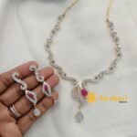 AD Fancy Pink Stone Neck set