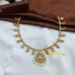 Circle Pendant with Mango Drops Short Neck Set - Image 3