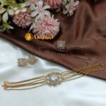 Cubic Choker Set with Finger ring - Image 3