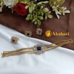 Cubic Choker Set with Finger ring - Image 2