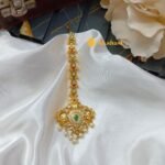 Floral Gold Thilak Green Tikka - Image 3